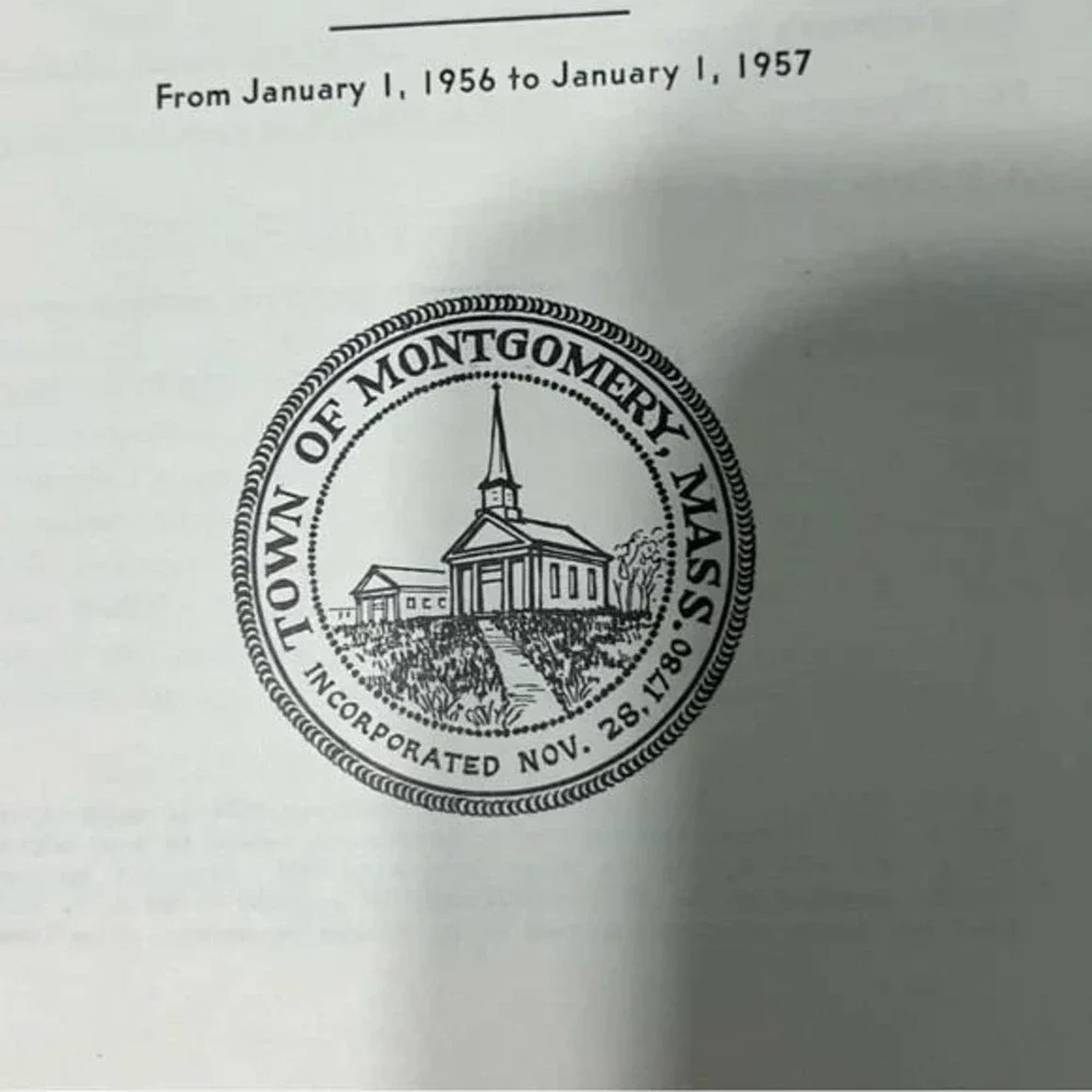 Town of Montgomery Massachusetts Annual Report 1956 Vintage